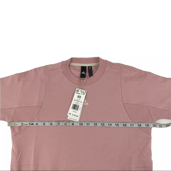 New Mens Adidas Internal Tee T-Shirt Sz XS Mauve HB6598 NWT - Picture 7 of 9